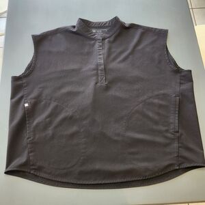 Figs Women's Oversized Scrub Top Rafaela Technical Collection, Black 3XL FLAW